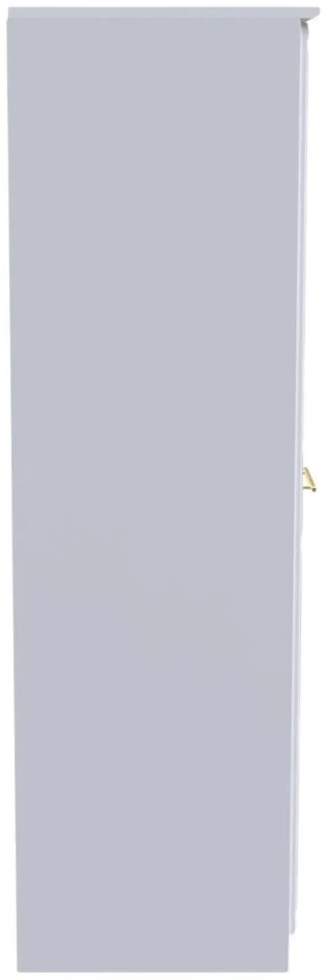 Faye 3-Door Triple Wardrobe with Storage - White