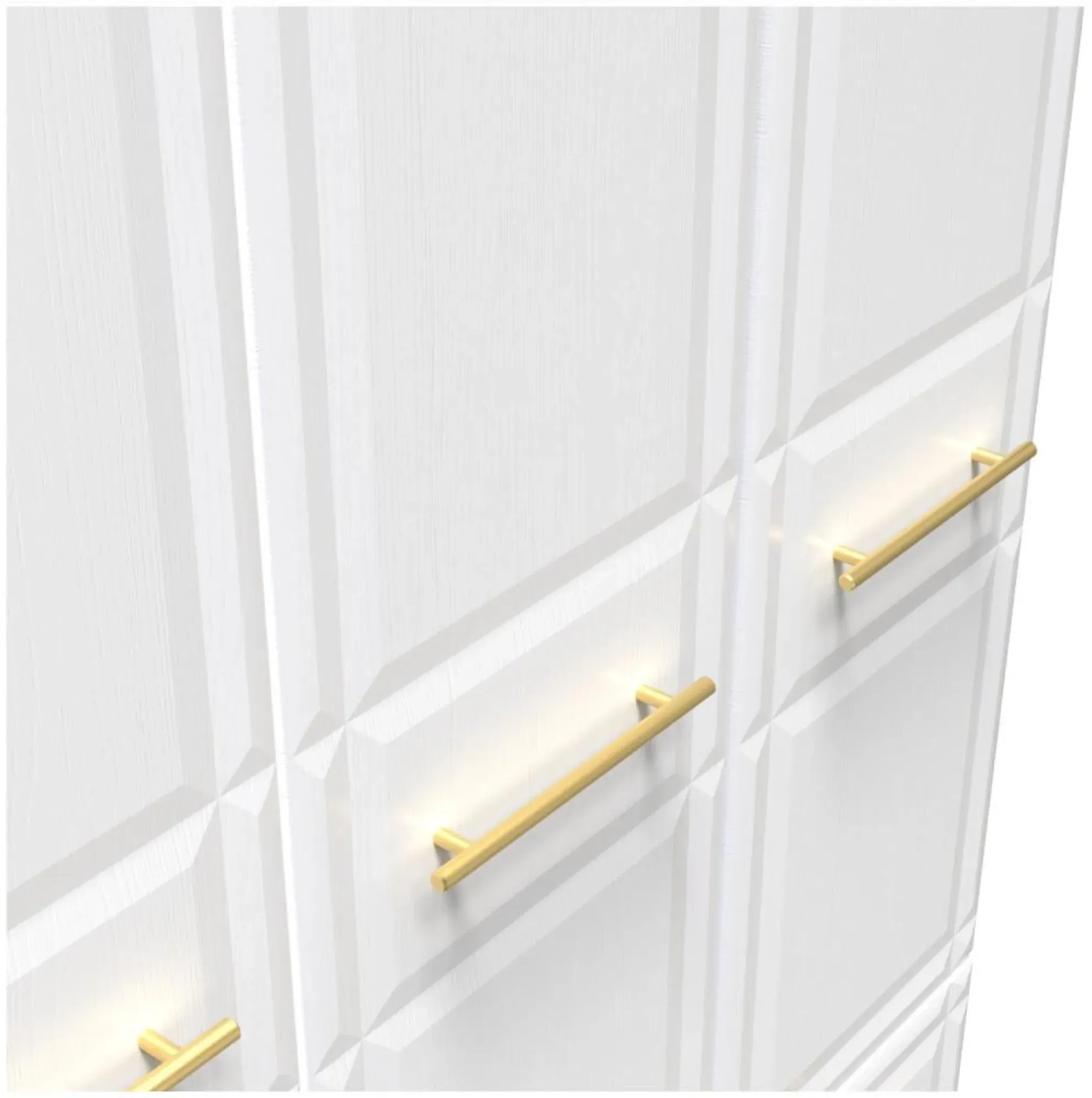 Faye 3-Door Triple Wardrobe with Storage - White