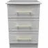 Faye 3 Drawer Bedside Cabinet - Grey