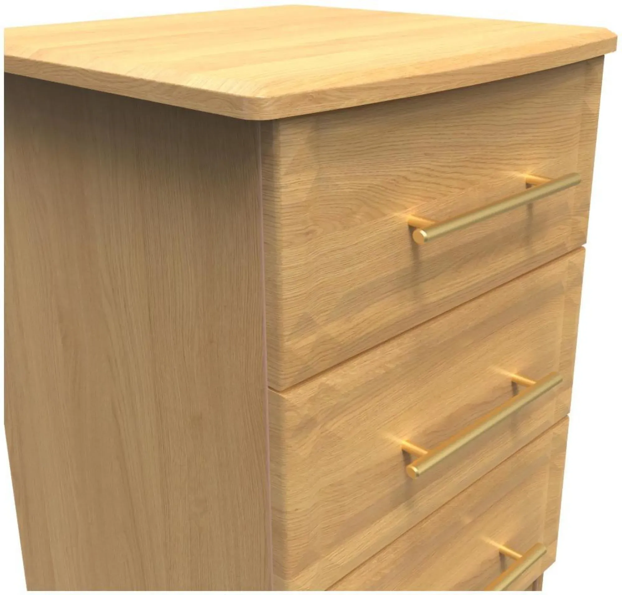Faye 3 Drawer Bedside Cabinet - Oak