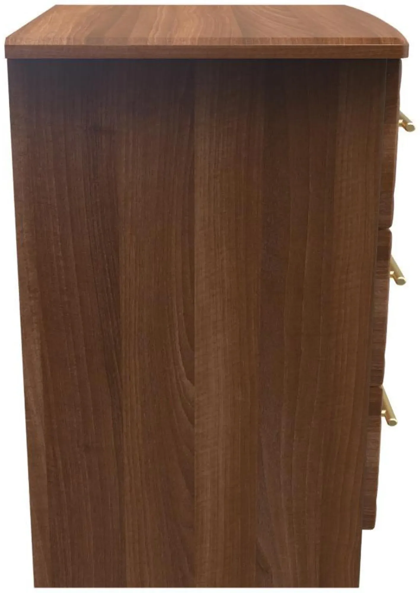 Faye 3 Drawer Bedside Cabinet - Walnut