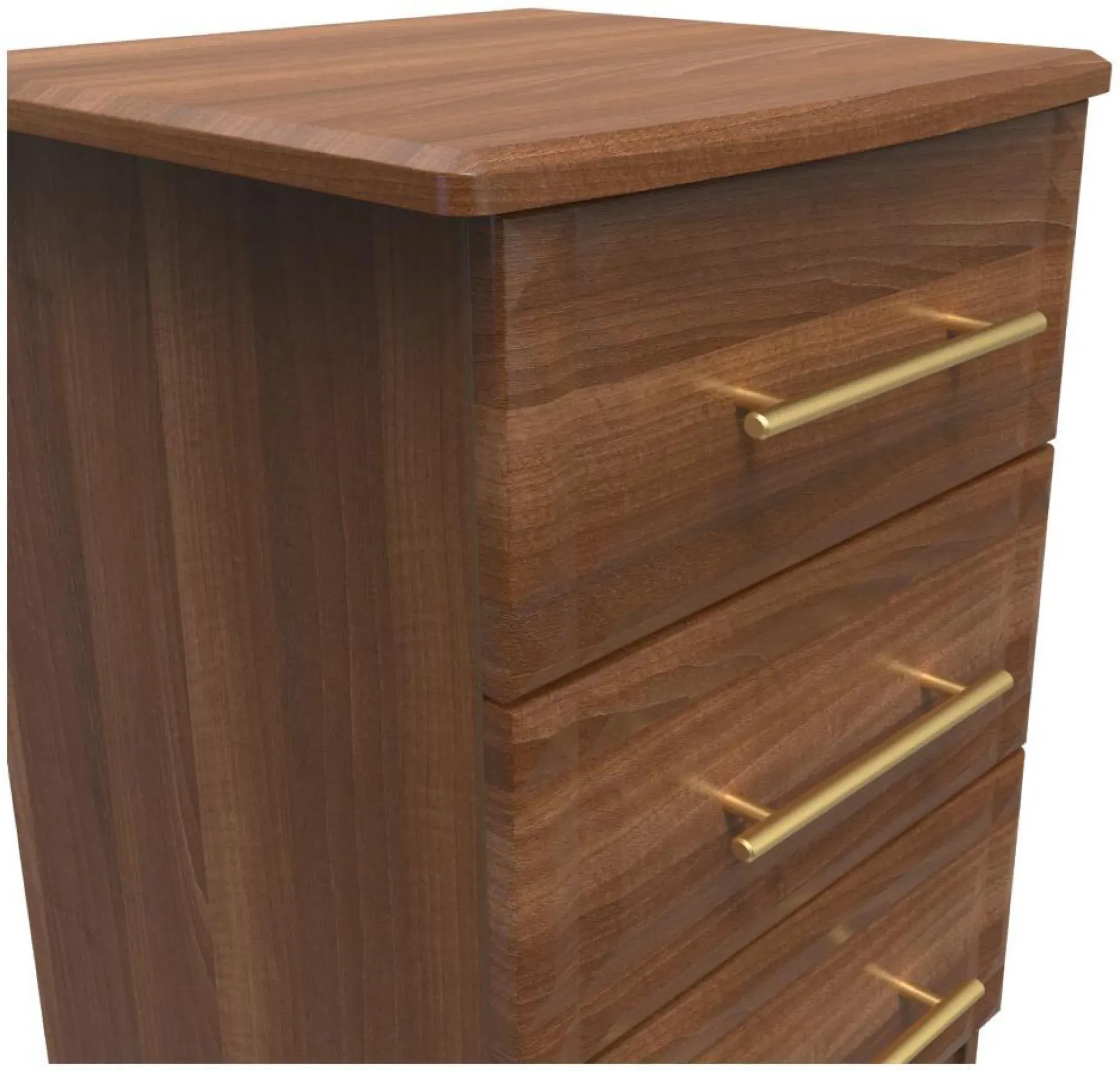 Faye 3 Drawer Bedside Cabinet - Walnut