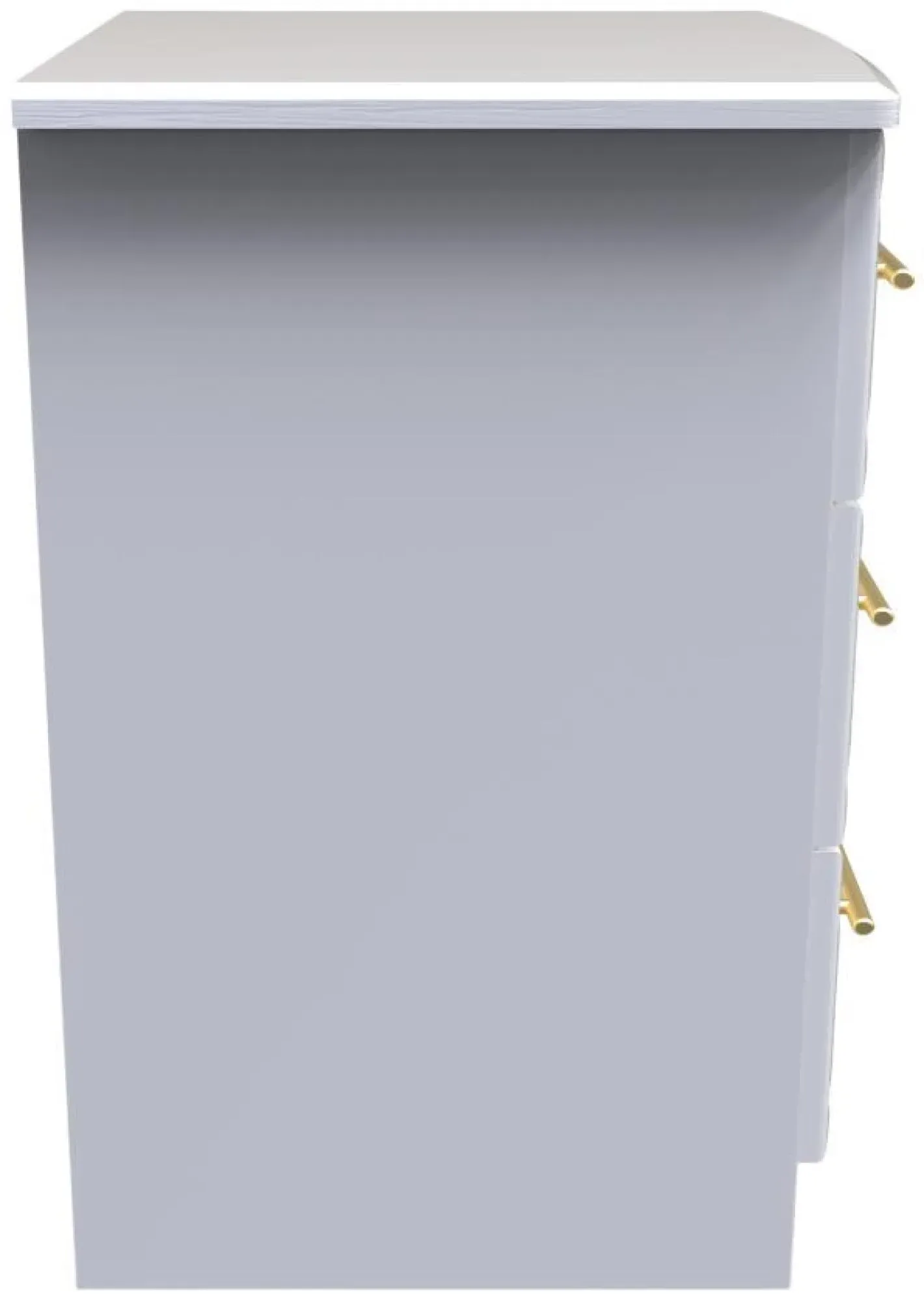 Faye 3 Drawer Bedside Cabinet - White