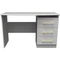 Faye 3 Drawer Desk - Grey Ash