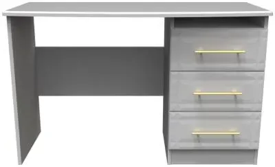 Faye 3 Drawer Desk - Grey image