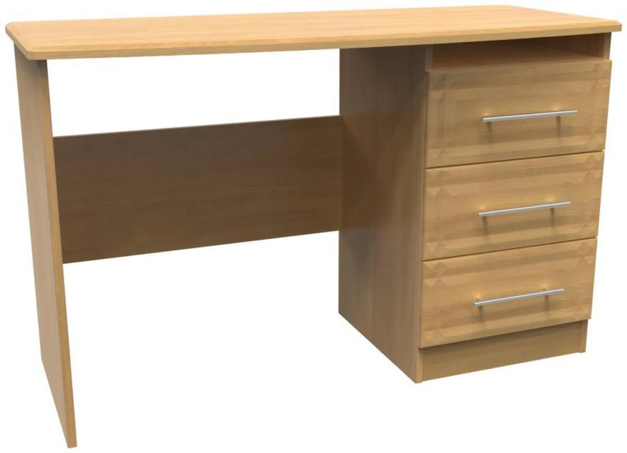 Faye 3 Drawer Desk - Oak