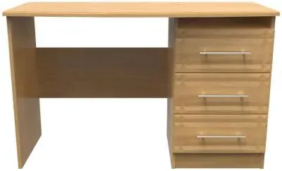 Faye 3 Drawer Desk - Oak