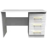 Faye 3 Drawer Desk - White Ash
