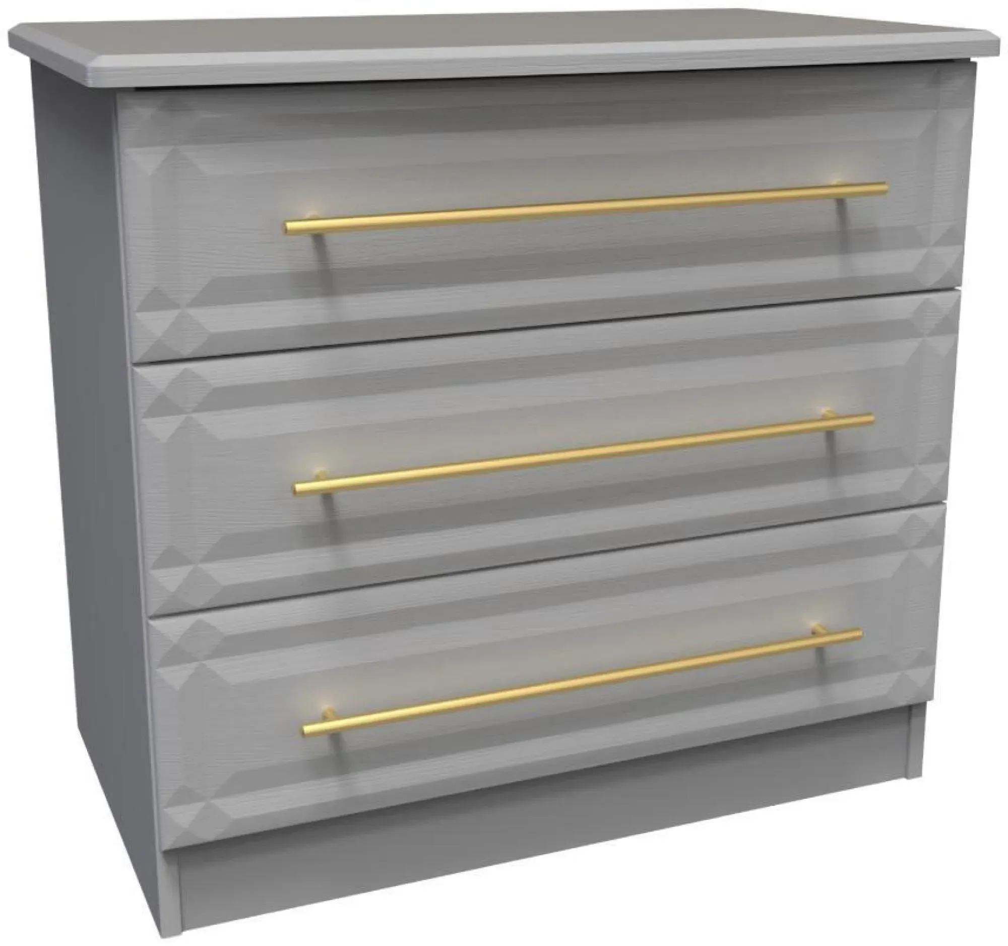 Faye 3 Drawer Small Chest - Grey Ash