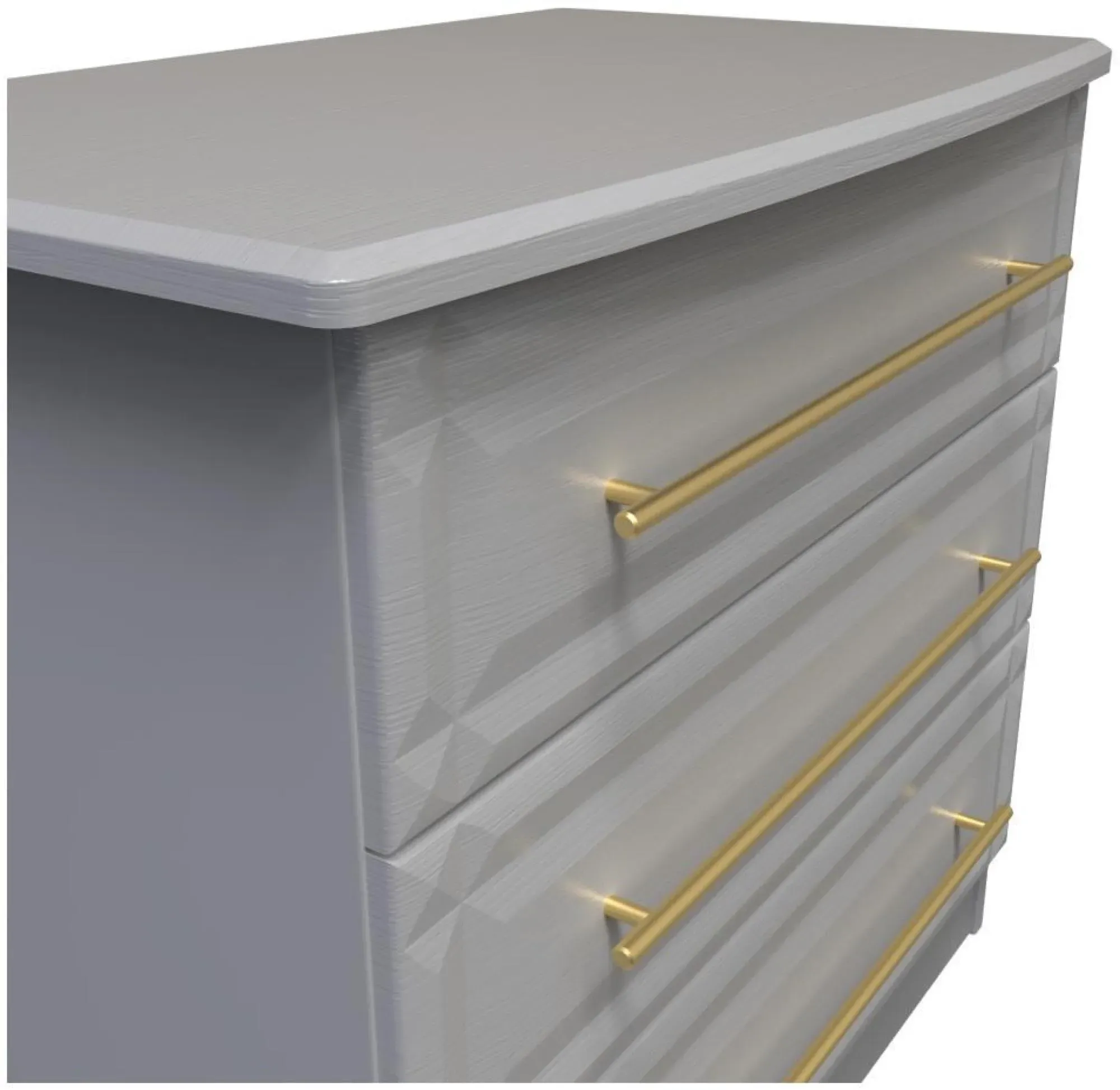 Faye 3 Drawer Small Chest - Grey Ash