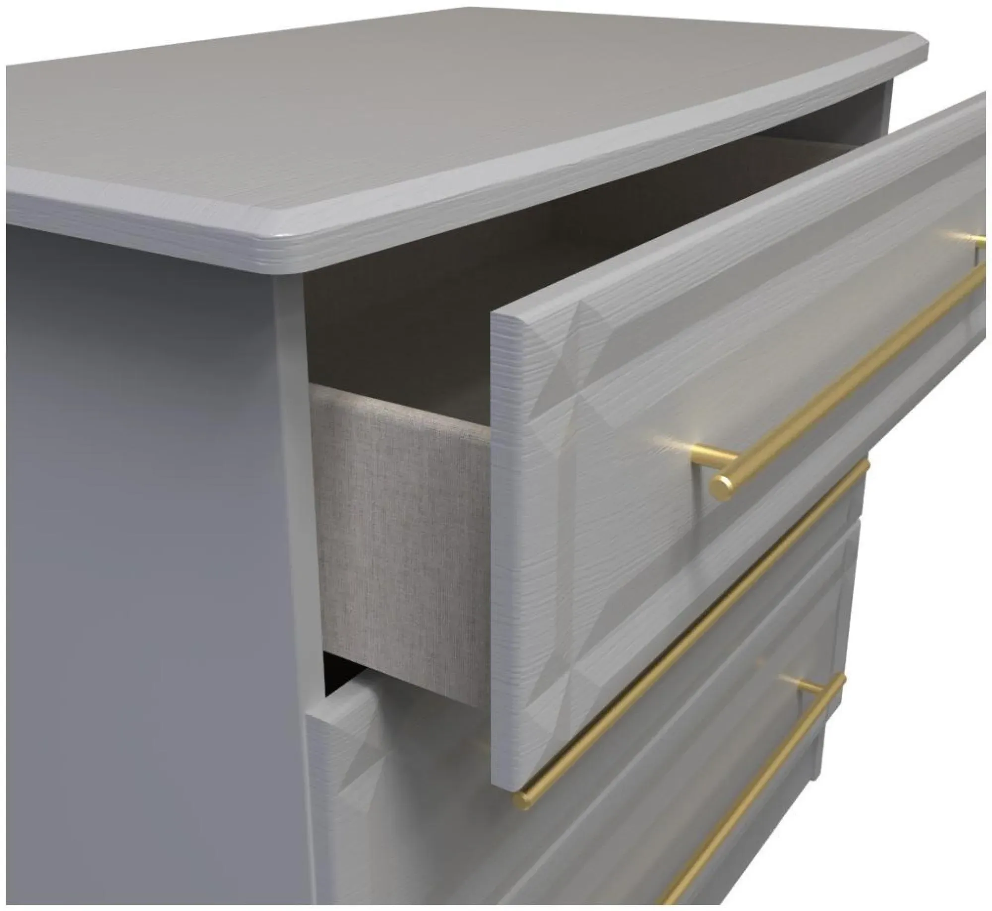 Faye 3 Drawer Small Chest - Grey Ash