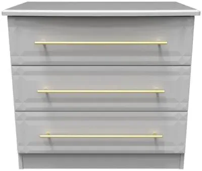 Faye 3 Drawer Small Chest - Grey image