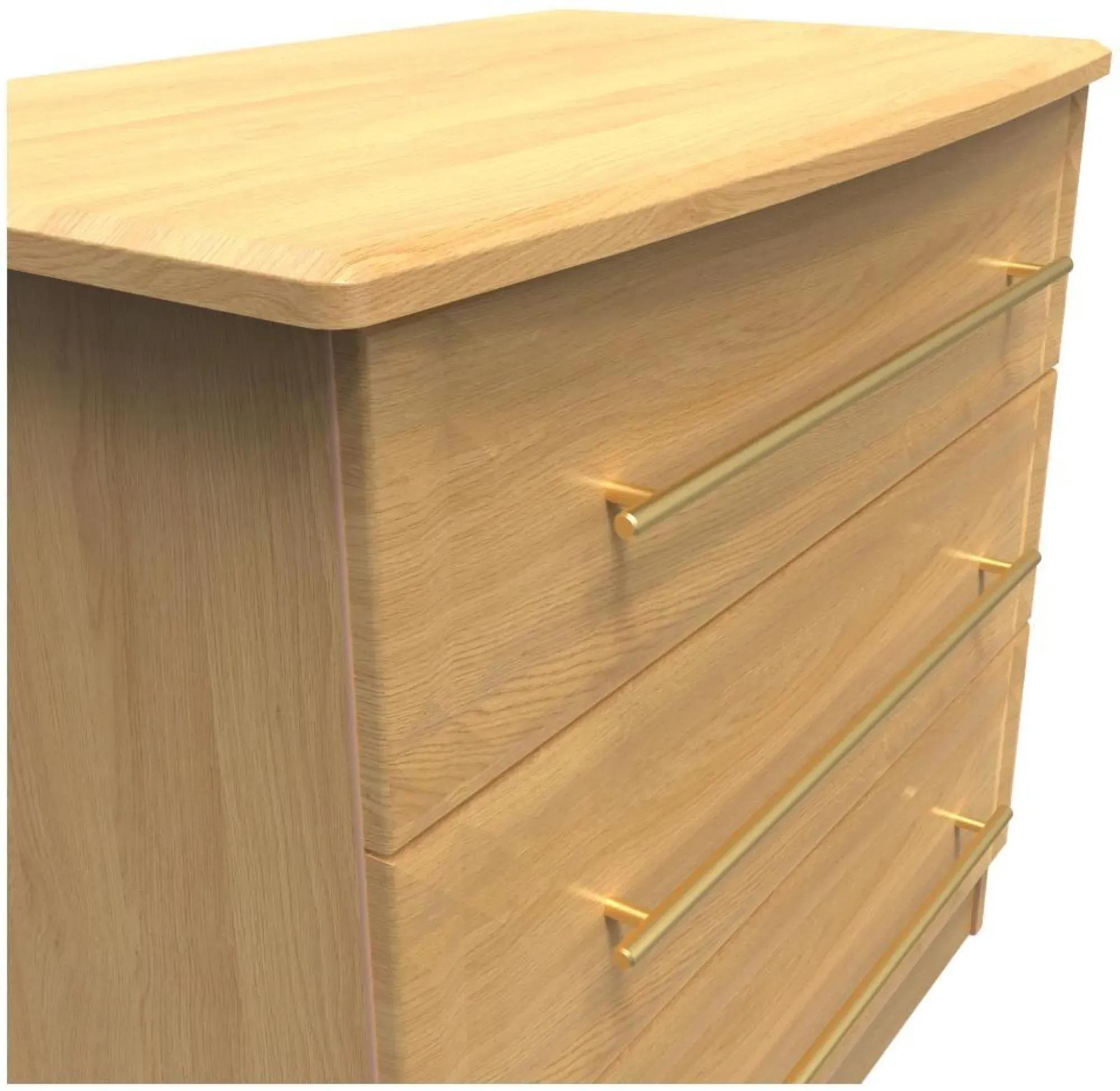 Faye 3 Drawer Small Chest - Oak