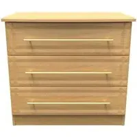 Faye 3 Drawer Small Chest - Oak