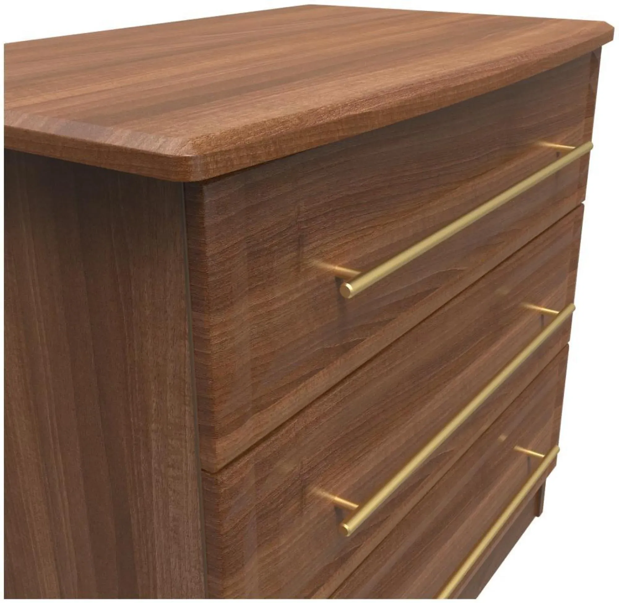 Faye 3 Drawer Small Chest - Walnut