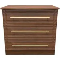 Faye 3 Drawer Small Chest - Walnut