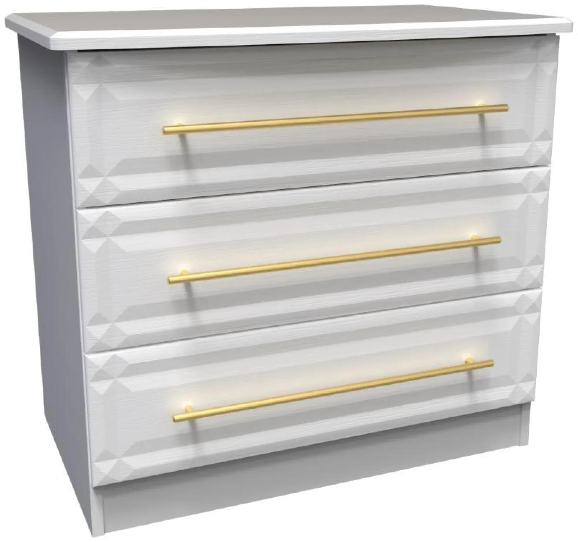 Faye 3 Drawer Small Chest - White