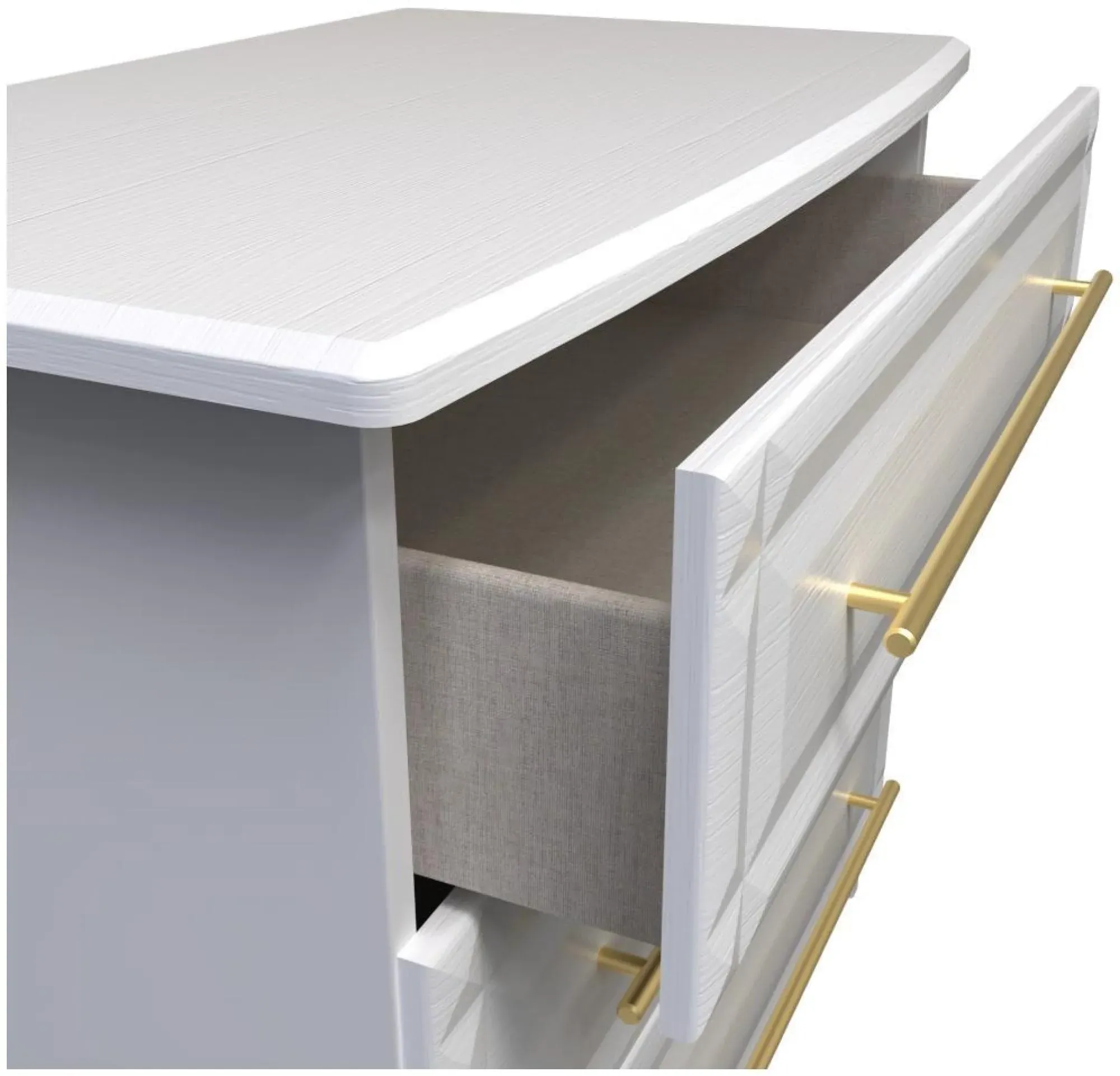 Faye 3 Drawer Small Chest - White