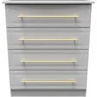 Faye 4 Drawer Chest - Grey