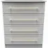 Faye 4 Drawer Chest - Grey