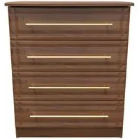 Faye 4 Drawer Chest - Walnut