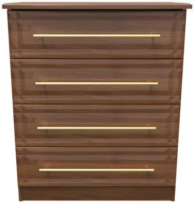 Faye 4 Drawer Chest - Walnut