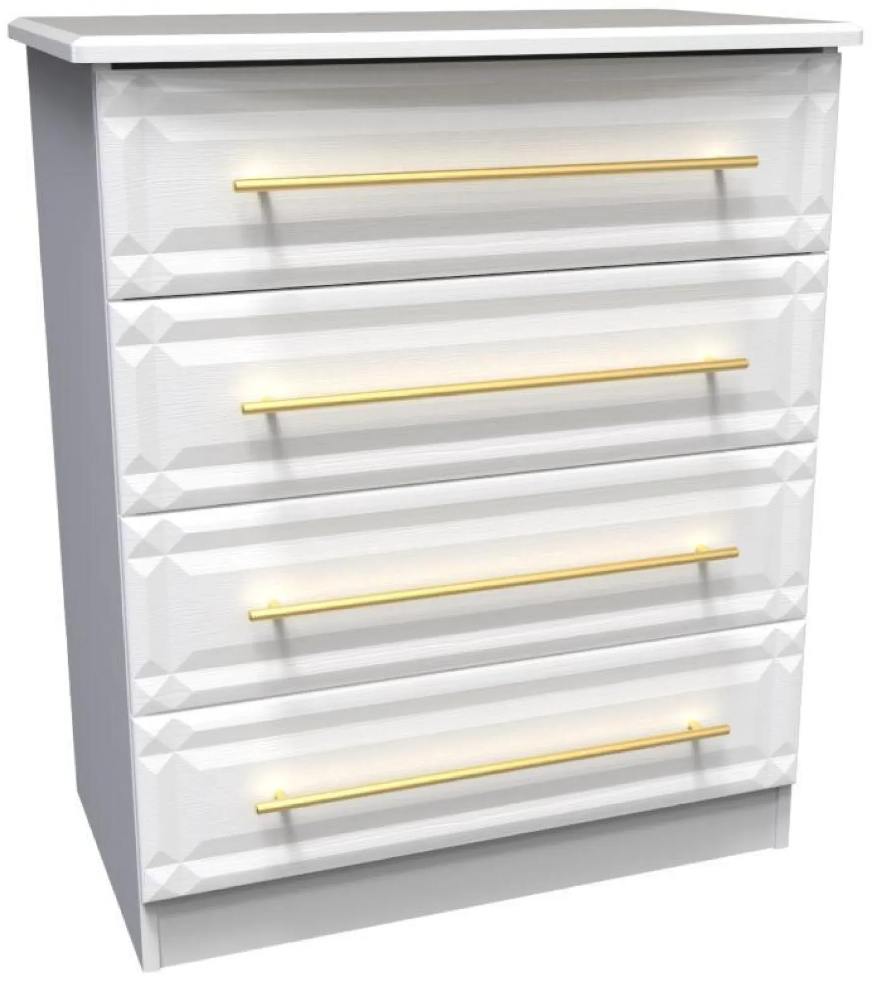 Faye 4 Drawer Chest - White