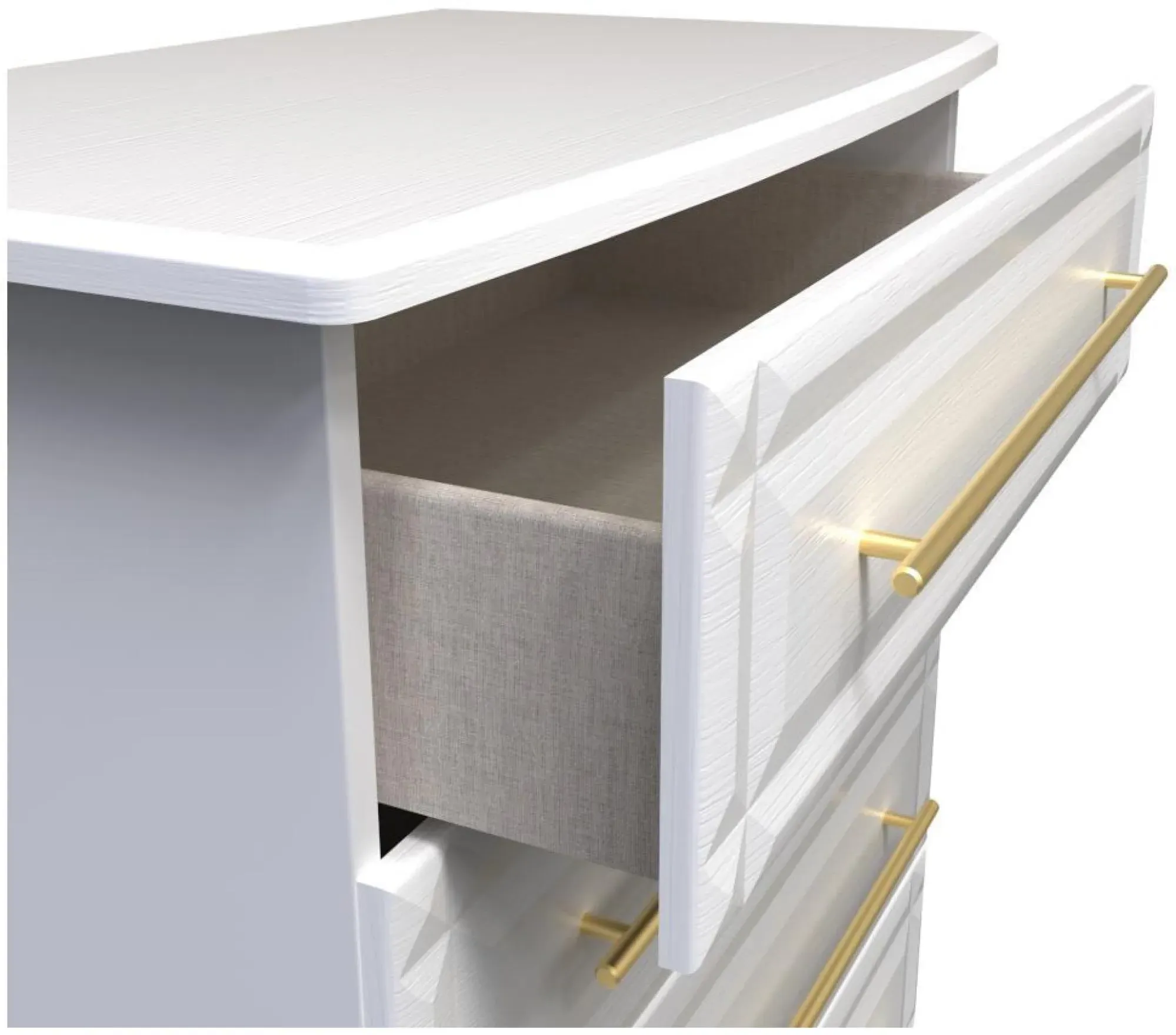 Faye 4 Drawer Chest - White