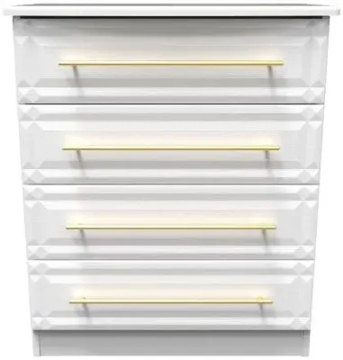 Faye 4 Drawer Chest - White