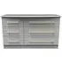Faye 6 Drawer Midi Chest - Grey