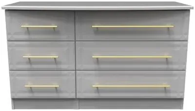 Faye 6 Drawer Midi Chest - Grey image