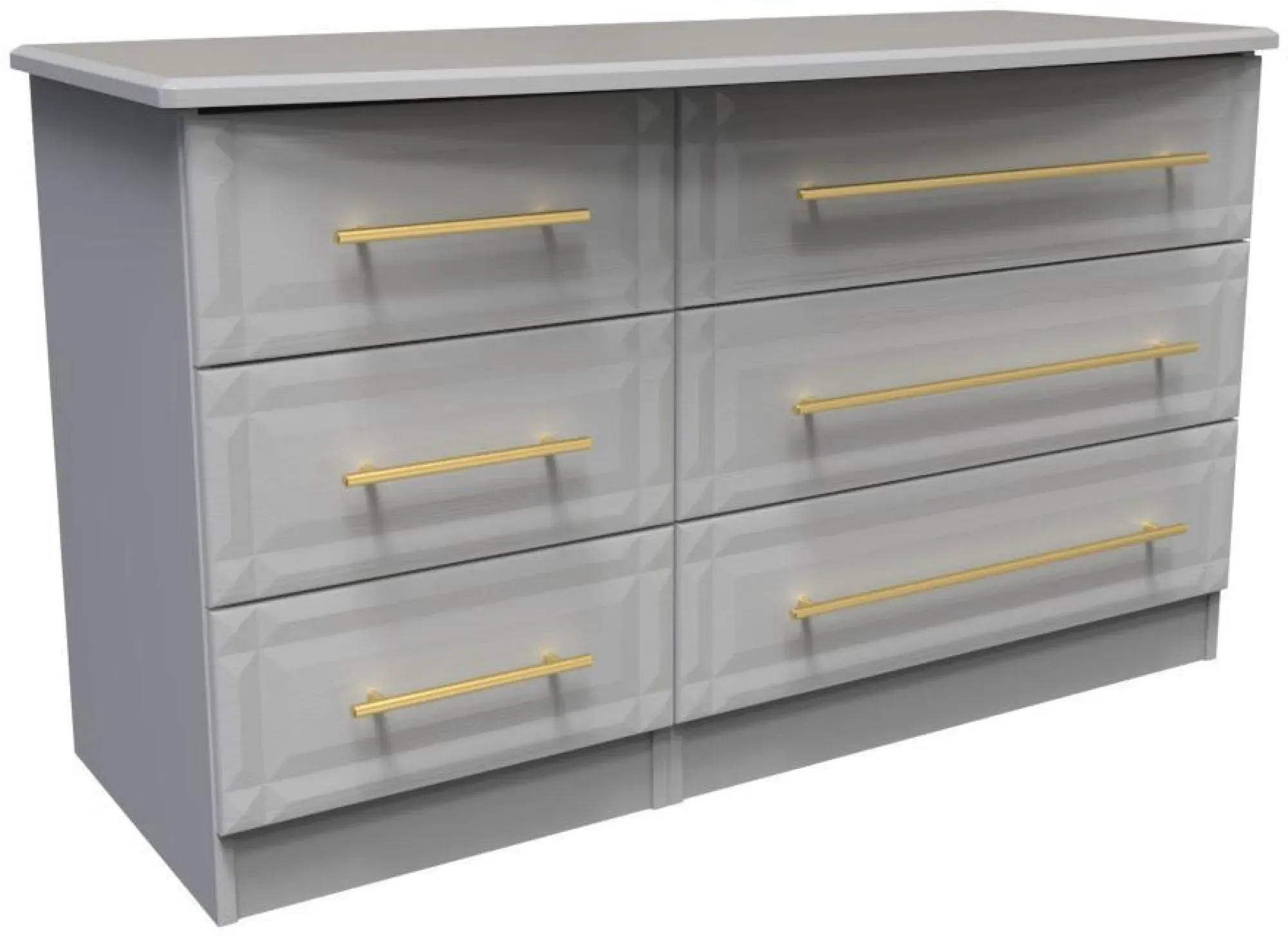 Faye 6 Drawer Midi Dresser - Grey Ash