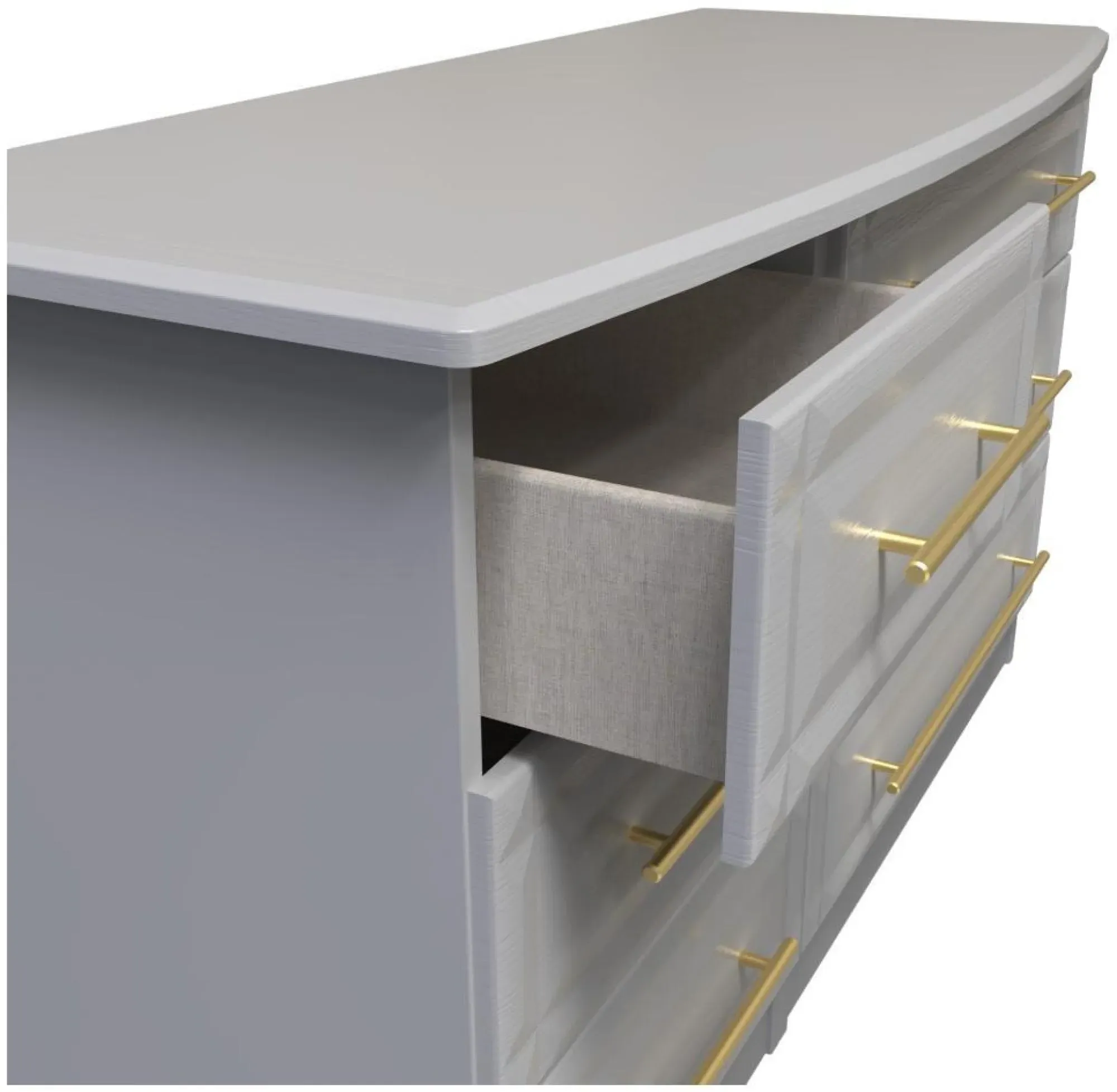 Faye 6 Drawer Midi Dresser - Grey Ash