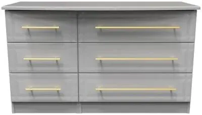 Faye 6 Drawer Midi Dresser - Grey Ash image