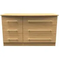 Faye 6 Drawer Midi Dresser - Oak