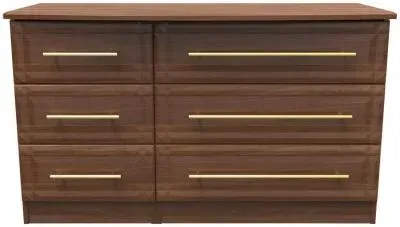 Faye 6 Drawer Midi Dresser - Walnut