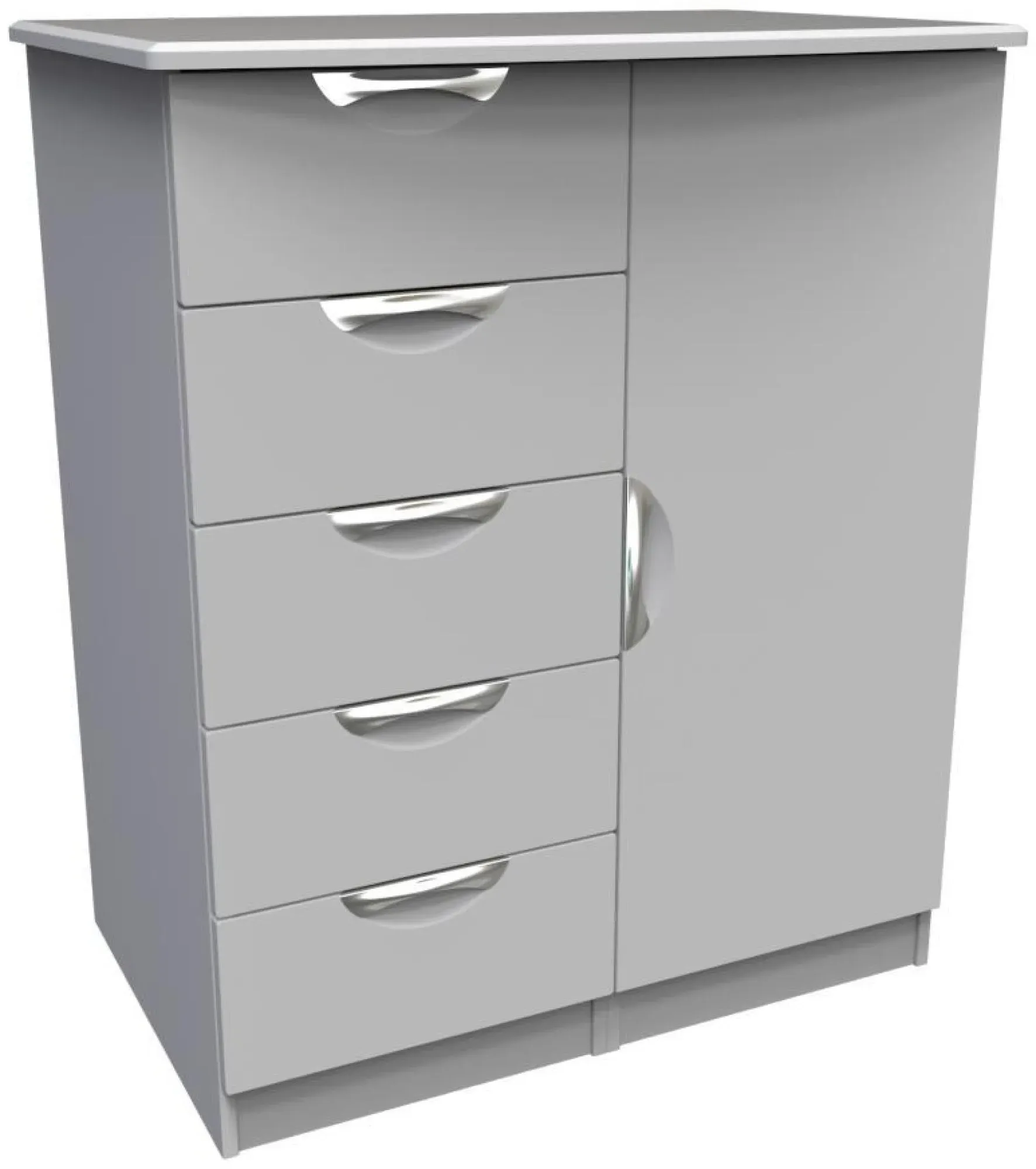 Flora 1 Door Midi Wardrobe - Grey