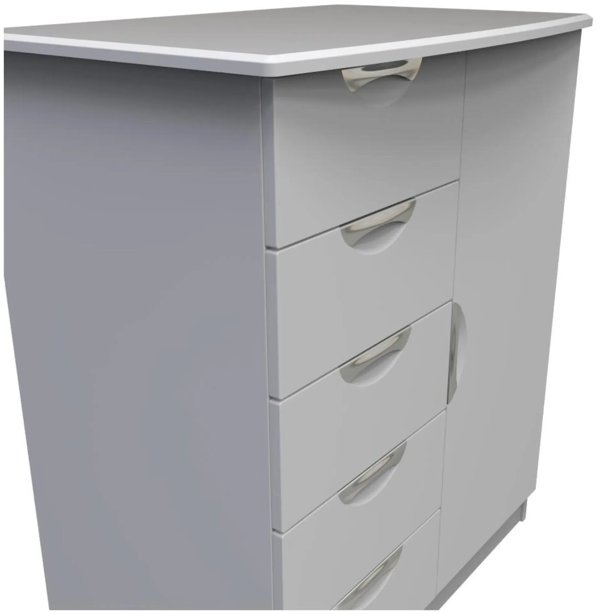 Flora 1 Door Midi Wardrobe - Grey