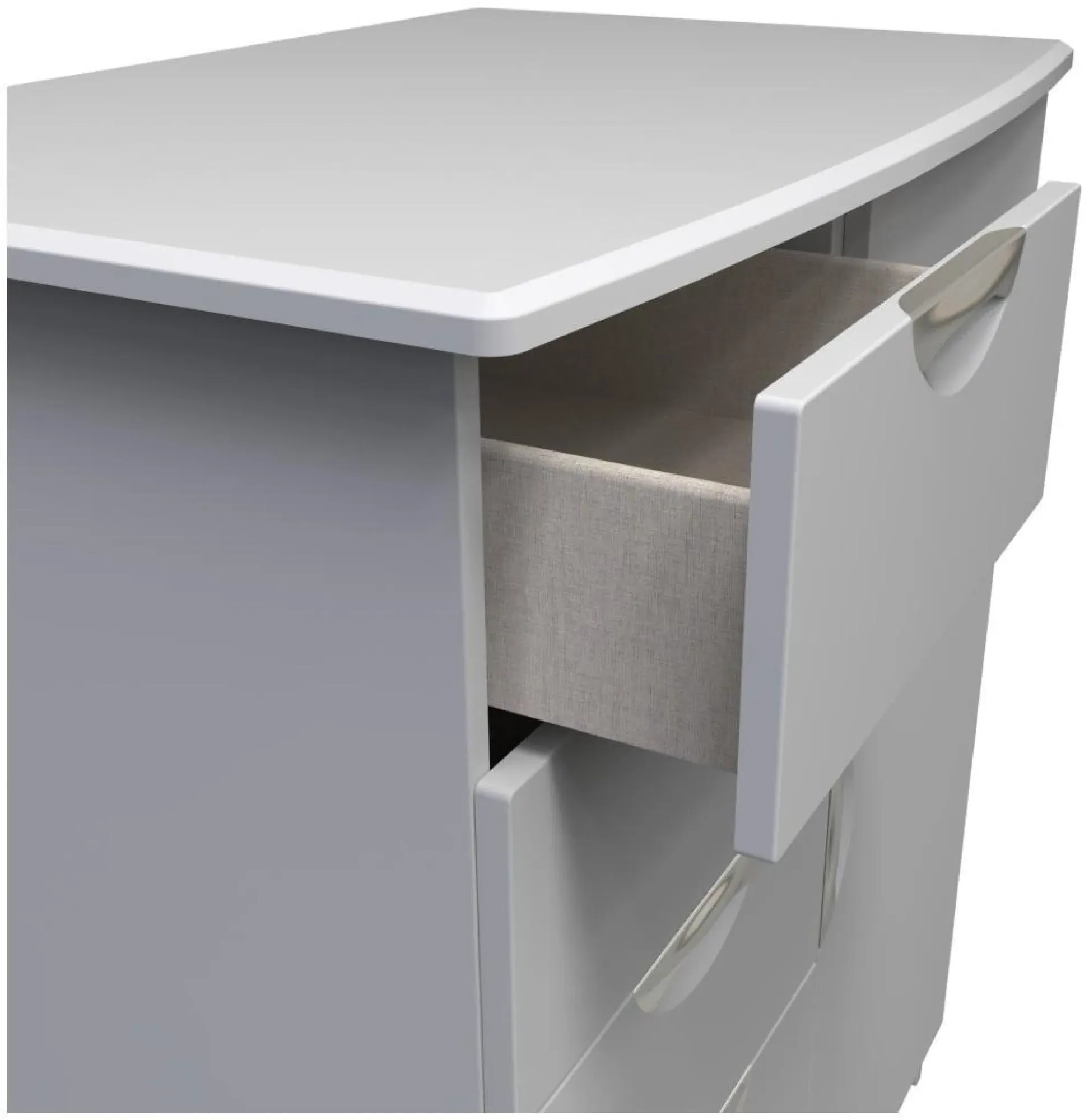 Flora 1 Door Midi Wardrobe - Grey