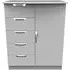 Flora 1 Door Midi Wardrobe - Grey