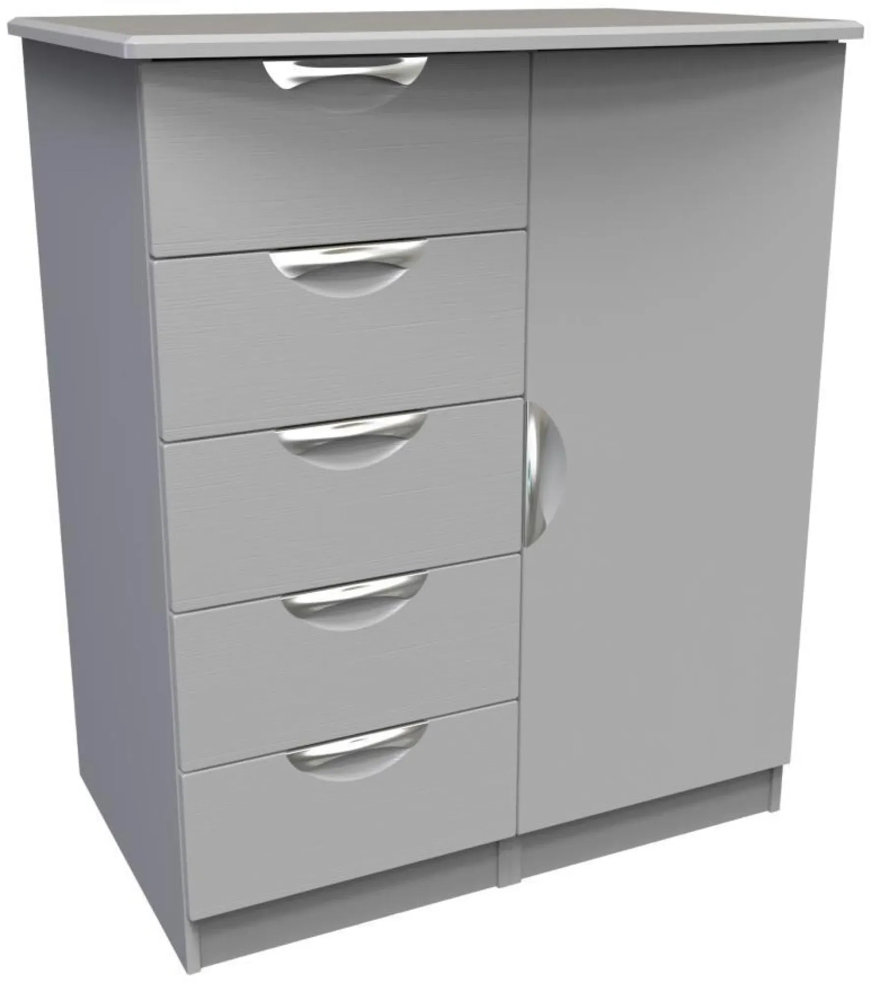 Flora 1 Door Midi Wardrobe - Grey Ash