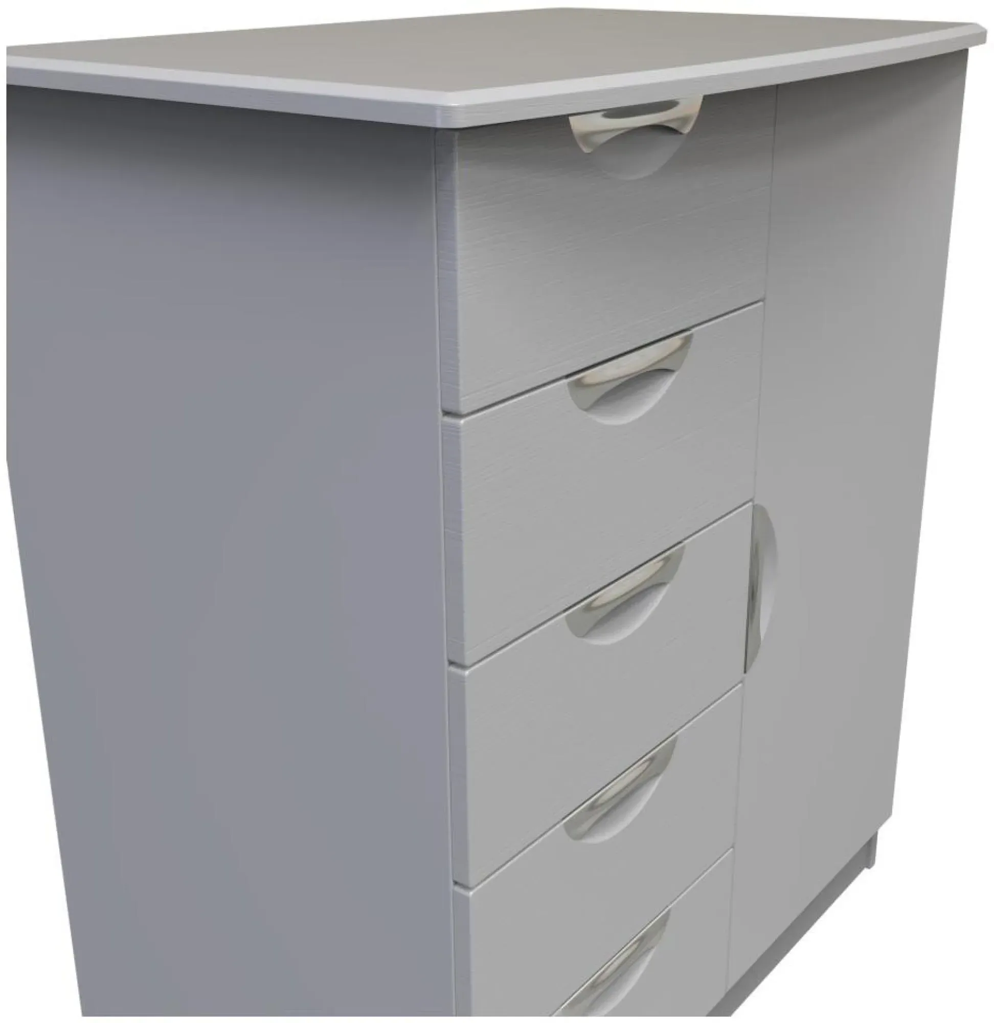 Flora 1 Door Midi Wardrobe - Grey Ash