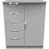 Flora 1 Door Midi Wardrobe - Grey Ash