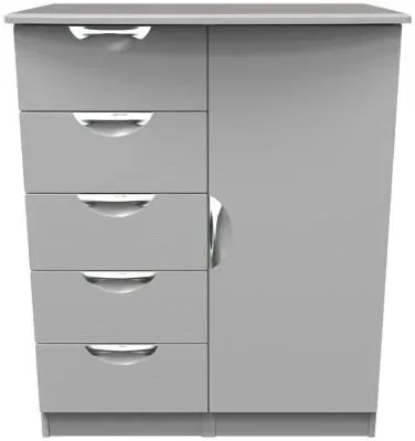 Flora 1 Door Midi Wardrobe - Grey Ash