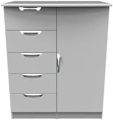 Flora 1 Door Midi Wardrobe - Grey image