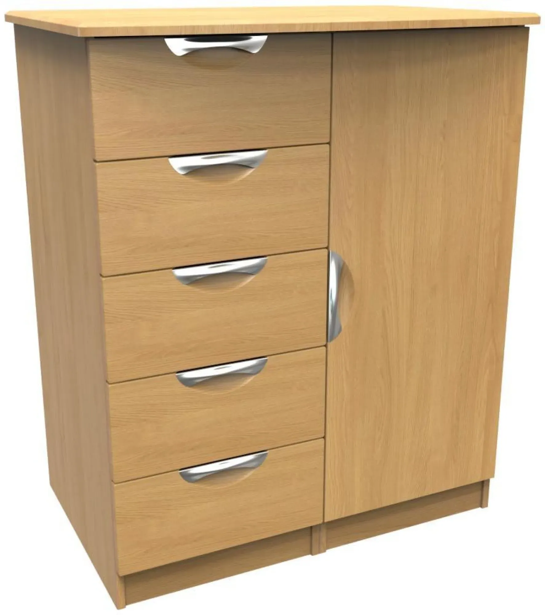 Flora 1 Door Midi Wardrobe - Oak