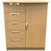 Flora 1 Door Midi Wardrobe - Oak