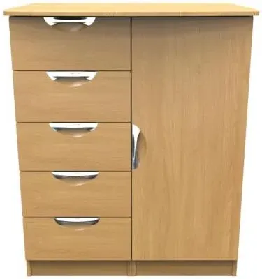 Flora 1 Door Midi Wardrobe - Oak
