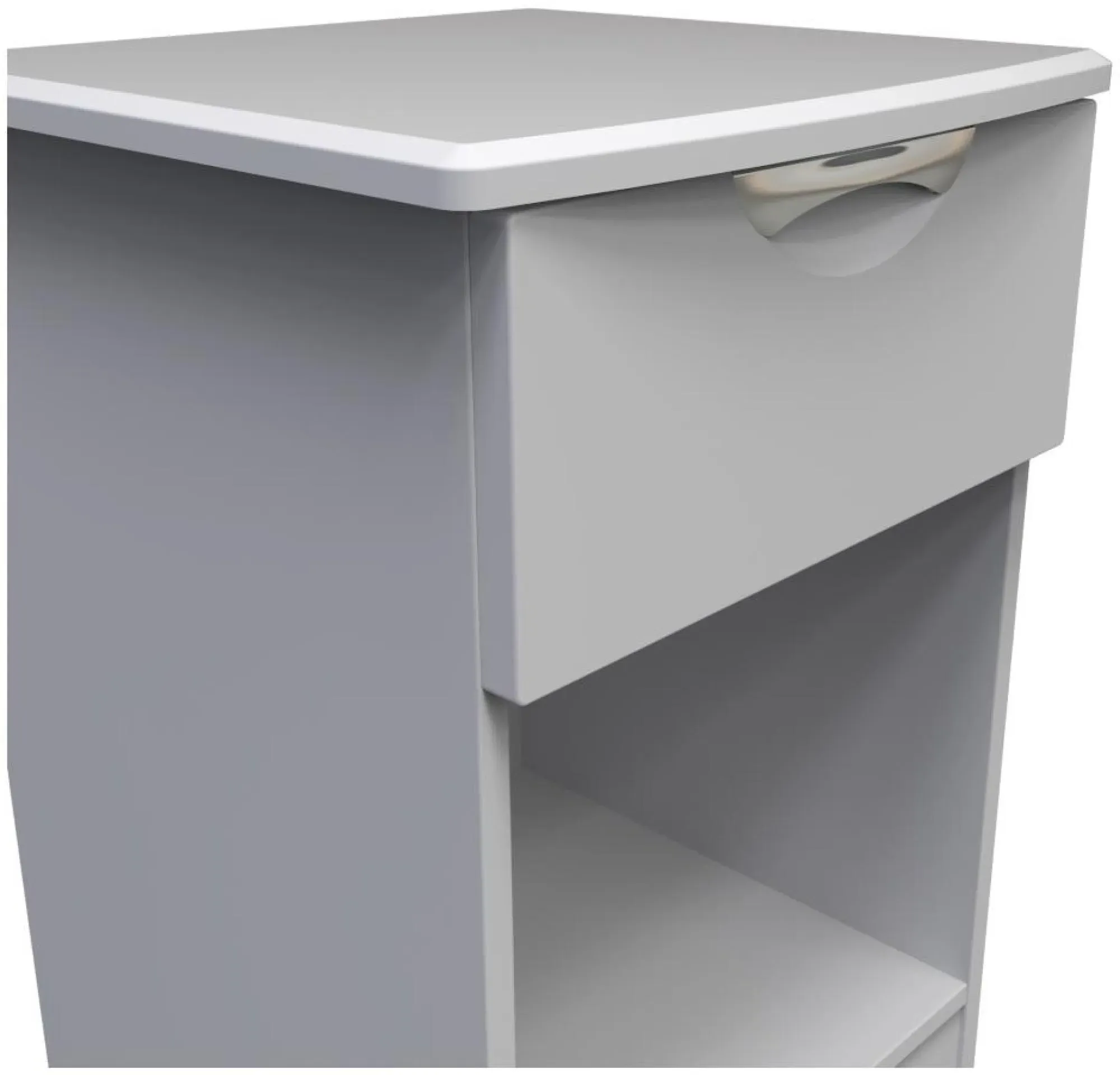 Flora 1 Drawer Bedside Cabinet - Grey