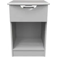 Flora 1 Drawer Bedside Cabinet - Grey Ash